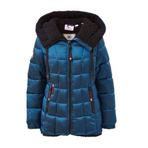 Canada Weather Gear Peacock Sherpa Lined Puffer Coat Winter Size Medium Warm